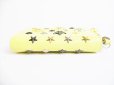 Photo5: Jimmy Choo Metal Stars Cream Yellow Leather Round Zip Coin Purse #7656