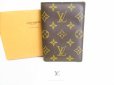 Photo1: LOUIS VUITTON Monogram Brown Leather Passport Holder ID Holders #7657 (1)