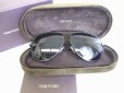 Photo1: TOM FORD Pilot Black Teardrop Lens Sunglasses Eye Wear #7668 (1)