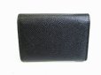 Photo2: BVLGARI Logo Clip Black Leather Business Card Case #7671 (2)