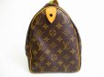 Photo4: LOUIS VUITTON Monogram Brown Leather Hand Bag Purse Speedy 30 #7716