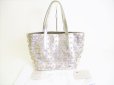 Photo1: Jimmy Choo Metal Stars Silver Leather Tote Bag Purse SOFIA S #7719 (1)