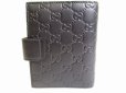 Photo2: GUCCI GUCCISSIMA GG Black Leather Document Holders Agenda #7721 (2)