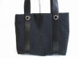 Photo2: BVLGARI Black Canvas & Leather Logo Mania Tote Bag #7726 (2)