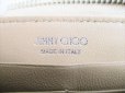 Photo10: Jimmy Choo Metal Stars Champagne Gold Leather Round Zip Wallet #7730