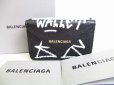 Photo1: BALENCIAGA Graffiti Black Leather Trifold Mini Wallet Purse #7741 (1)