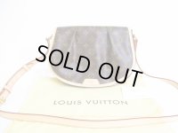 LOUIS VUITTON Monogram Brown Leather Crossbody Bag Menil Montan PM #7750