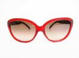 Photo2: FENDI Brown Lens Red Plastic Frame Zucca Sunglasses Eye Wear #7769 (2)