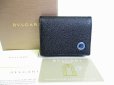 Photo1: BVLGARI BVLGARI Black Leather Coin Purse #7776 (1)