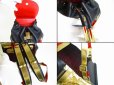 Photo7: Christian Louboutin Black and Gold Leather Backpack Bag Purse #7780