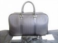 Photo1: BVLGARI Black PVC Leather Boston Bag Duffle Bag Gym Bag Travel Bag #7797 (1)