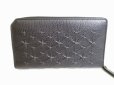 Photo2: Jimmy Choo Black Stars Leather Round Zip Wallet Purse #7807 (2)