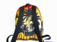 Photo2: Saint Laurent Paris YSL Palm Trees Canvas Black Leather Backpack Day pack #7809 (2)