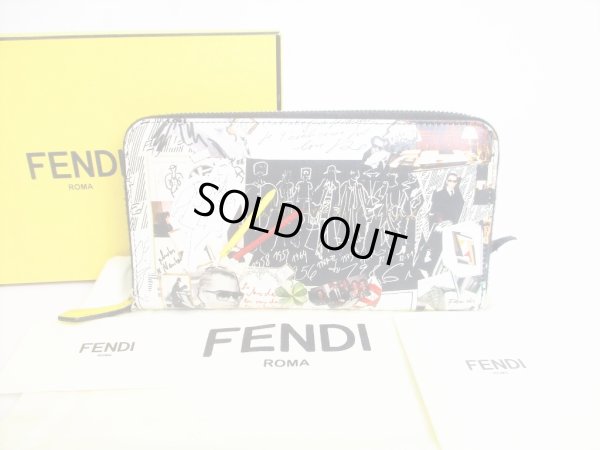 Photo1: FENDI Multicolor Leather Zip Around Long Wallet #7845