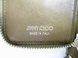 Photo10: Jimmy Choo Metal Stars Khaki Leather Round Zip Key Case Card Case #7847