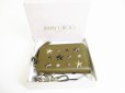 Photo12: Jimmy Choo Metal Stars Khaki Leather Round Zip Key Case Card Case #7847