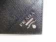 Photo10: PRADA Black Saffiano Leather Bifold Bill Wallet w/Bill Clip #7851