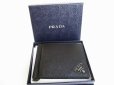 Photo12: PRADA Black Saffiano Leather Bifold Bill Wallet w/Bill Clip #7851