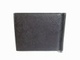 Photo2: PRADA Black Saffiano Leather Bifold Bill Wallet w/Bill Clip #7851 (2)