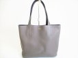 Photo7: HERMES Taurillon Clemence Blue nuit Gris asphalt Tote Bag Double Sens 28 #7859