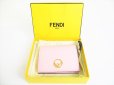 Photo12: FENDI F IS FENDI Pink Leather Bifold Long Wallet Compact Wallet #7884