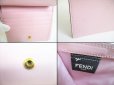 Photo9: FENDI F IS FENDI Pink Leather Bifold Long Wallet Compact Wallet #7884