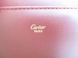 Photo10: Cartier Bordeaux Leather Must de Cartier A4 Document Case Clutch Bag #7887