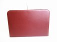 Photo2: Cartier Bordeaux Leather Must de Cartier A4 Document Case Clutch Bag #7887 (2)