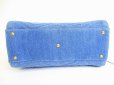 Photo5: GUCCI Limited Japan GG Marmont Blue Denim Hand Bag w/Strap #7914