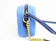 Photo3: GUCCI GG Marmont Blue Denim Small Shoulder Bag Crossbody Bag #7915