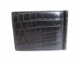 Photo2: Saint Laurent Paris Black Leather Bifold Bill Wallet Purse #7924 (2)