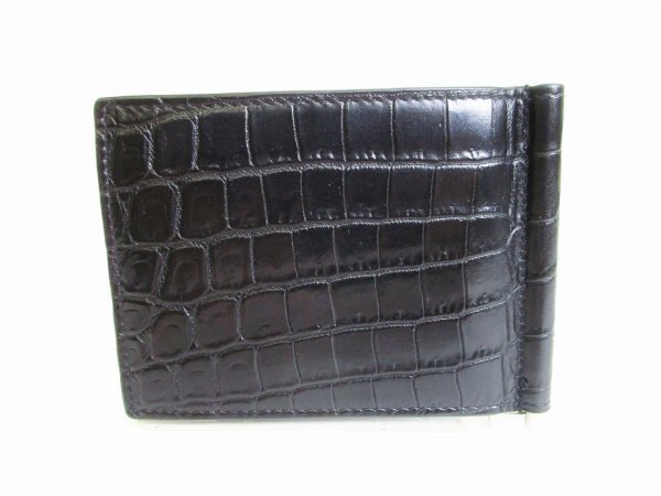 Photo2: Saint Laurent Paris Black Leather Bifold Bill Wallet Purse #7924