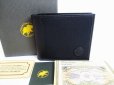 Photo1: HUNTING WORLD Black Safari Black Canvas Leather Bifold Wallet #7925 (1)