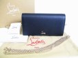 Photo1: Christian Louboutin Black Leather Waist Packs Belt Bag Gold Chain Evening Bag #7934 (1)