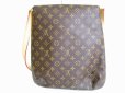 Photo2: LOUIS VUITTON Monogram Leather Brown Crossbody Bag Purse Musette #7945 (2)