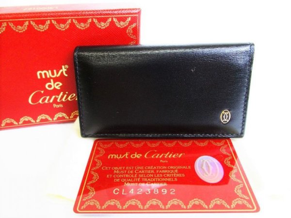 Photo1: Cartier Pasha de Cartier Black Leather 6 Pics Key Cases #7947