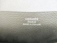 Photo10: HERMES Light Black Veau Swift Leather Bifold Long Bill Wallet MC2 Fleming #7973