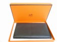 Photo12: HERMES Black Veau Swift Leather Bifold Long Bill Wallet MC2 Fleming #7973