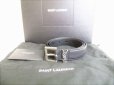 Photo1: Saint Laurent Paris YSL Yves Saint Laurent Leather Belt Size 89-99cm #7974 (1)