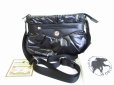 Photo1: HUNTING WORLD Black Nylon Crossbody Bag Shoulder Bag Purse #7988 (1)