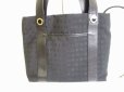 Photo2: BVLGARI Black Canvas Leather Logo Mania Tote Bag Purse w/Pouch #7989 (2)