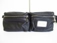 Photo1: DOLCE&GABBANA Black Leather Waist Pack Body Bag Purse #8007 (1)