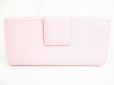 Photo2: BVLGARI Light Pink Leather Logo Clip Bifold Long Wallet #8049 (2)