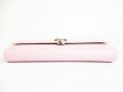 Photo5: BVLGARI Light Pink Leather Logo Clip Bifold Long Wallet #8049