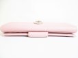 Photo6: BVLGARI Light Pink Leather Logo Clip Bifold Long Wallet #8049