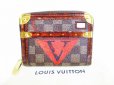 Photo1: LOUIS VUITTON Damier Brown Leather Timeless Zippey Coin Purse #8053 (1)