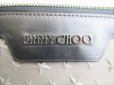 Photo12: Jimmy Choo Embossed Stars Gray and Black Leather Clutch Bag #8059