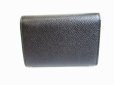 Photo2: BVLGARI Black Grain Calf Leather Business Card Case Card Holder #8080 (2)