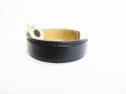 Photo3: BVLGARI BVLGARIBVLGARI Black Leather Bracelet Bangle #8129