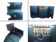 Photo8: GUCCI Interlocking G Metallic Blue Leather 6 Pics Key Cases #8137